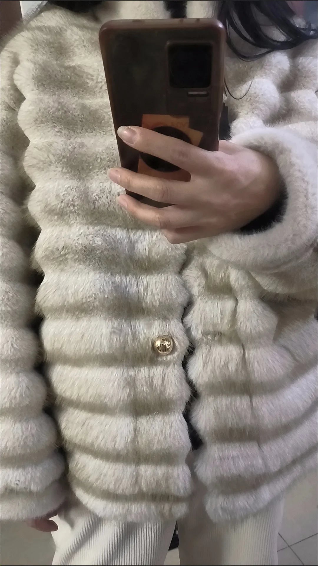 Faux Fur Coat for Women,Single Breasted Jacket,Thicken Warm,High Quality,Preppy Style, Female Clothes,New,Winter,2025