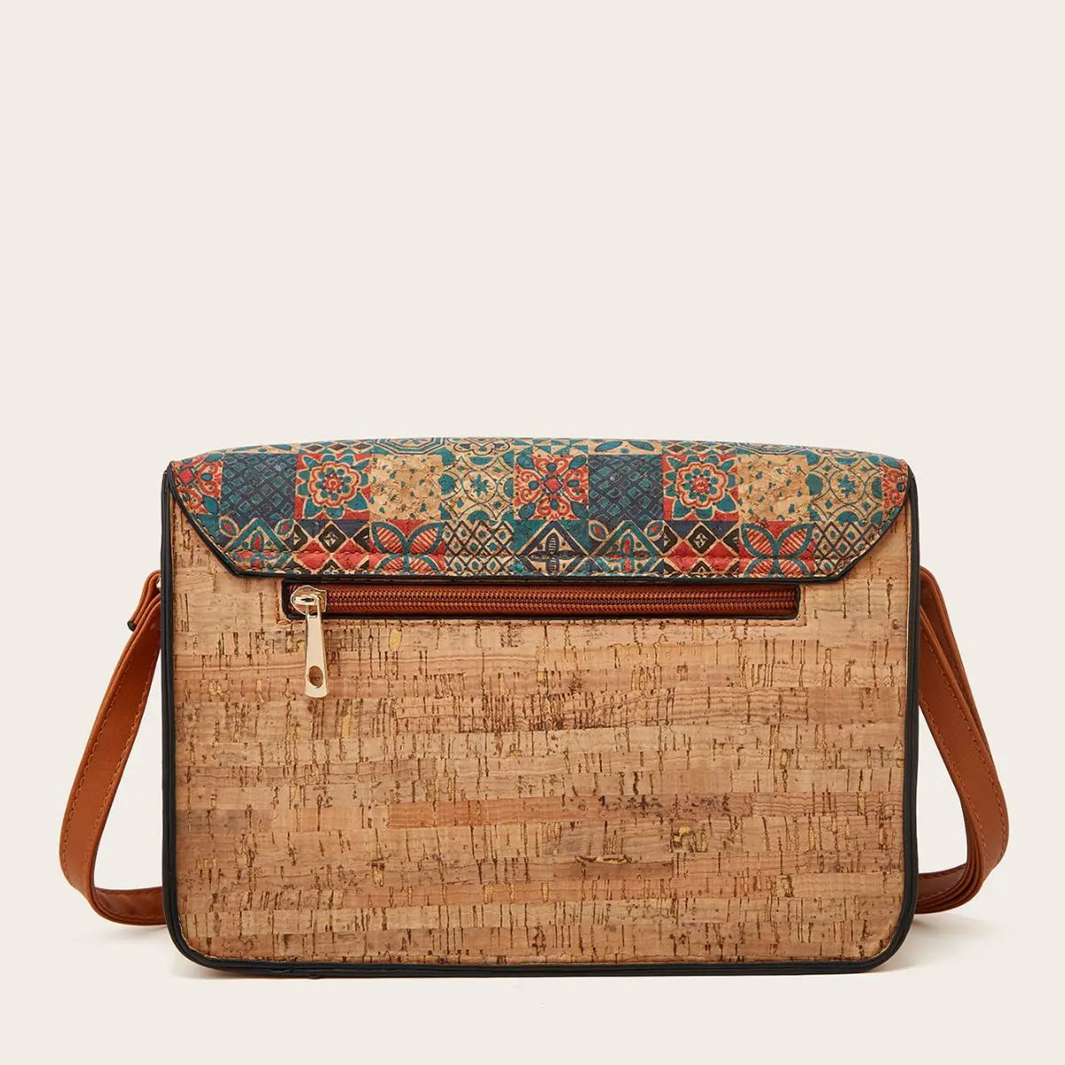 Single Shoulder Slanting Cross Bag Summer Large Capacity Ladies Printing Bag Retro Literary Saddle Bag