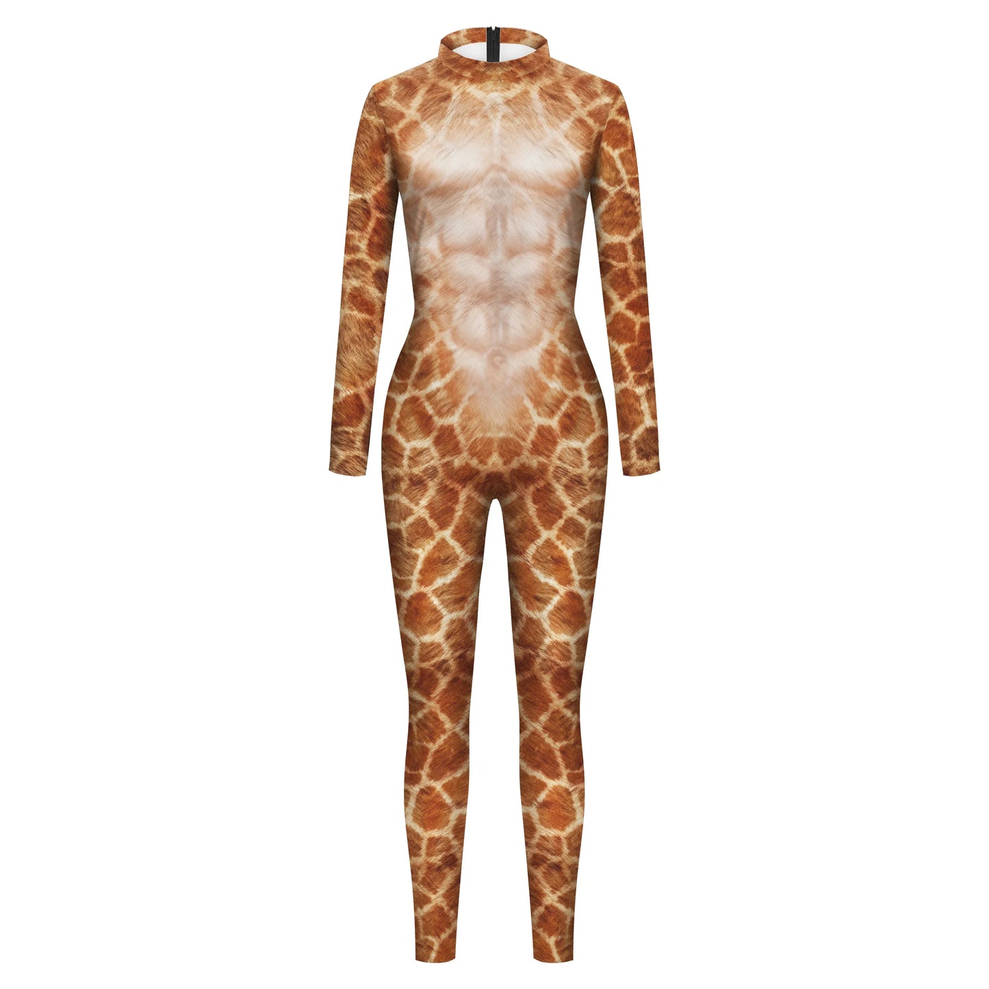 Vivid Animal Print Allover Zentai Bodysuit for Women