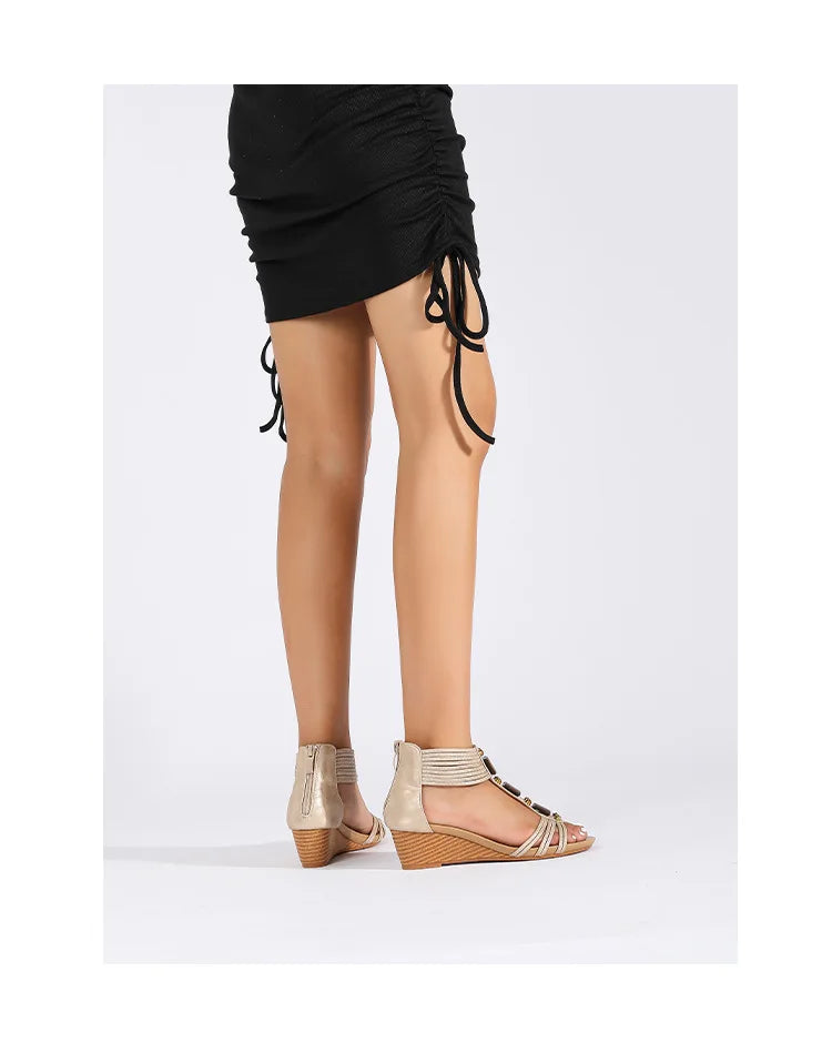Comfortable Bohemian Beaded Strap Sandals For Women