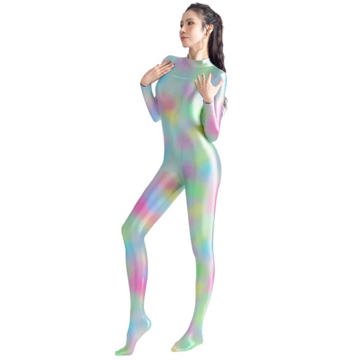 Athleisure Satin Zentai Bodysuit