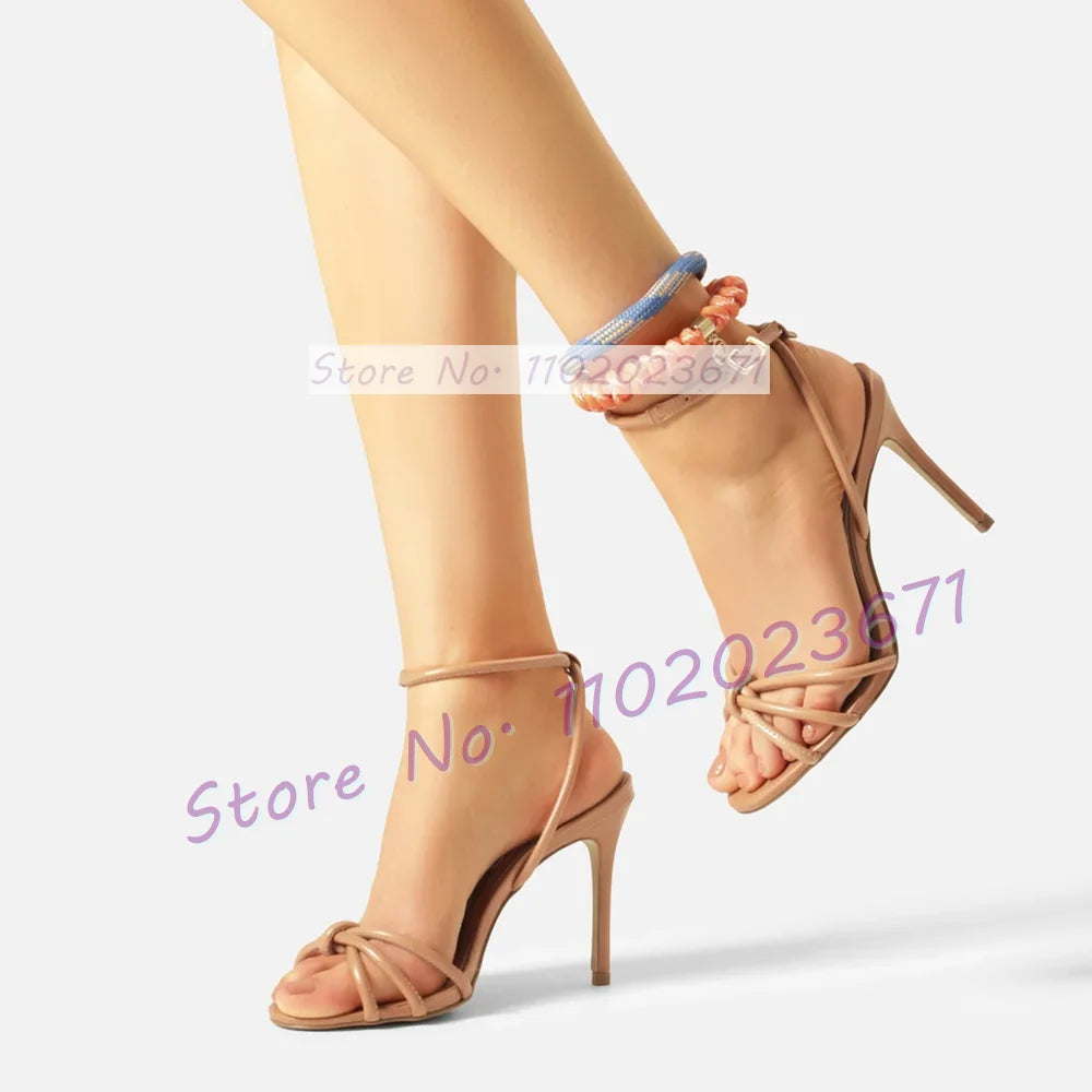 Elegant Open Toe Ankle Strap High Heel Sandals for Women