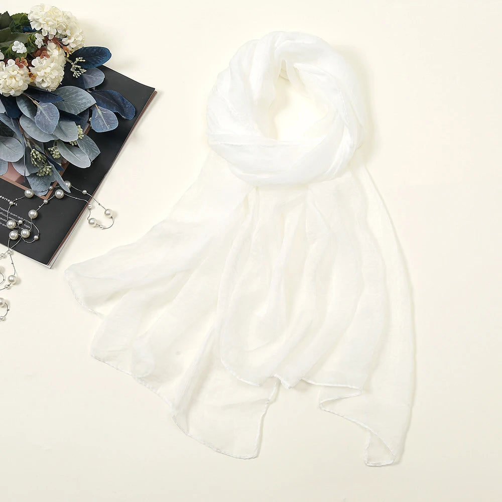 Oversized Chiffon Sun Protection Beach Wrap Scarf for Women