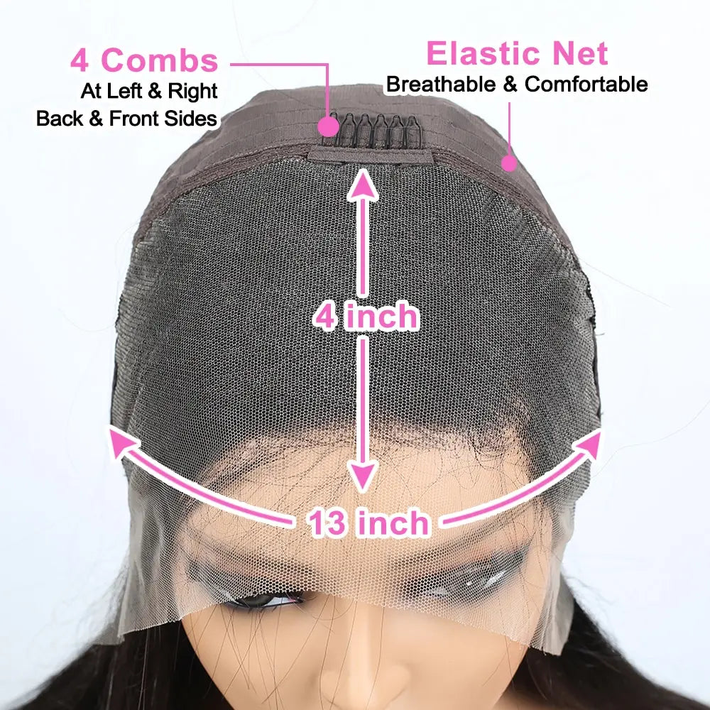 HD Straight Brazilian Human Hair Bob Lace Front Wig for Women