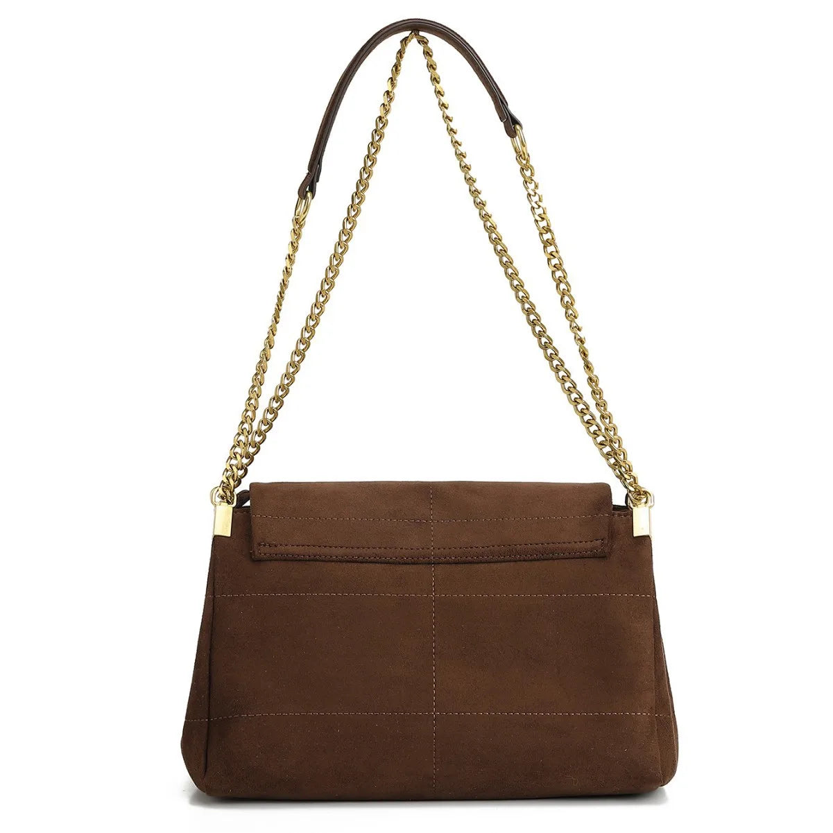 New Women Autumn Winter Suede Shoulder Bag Vintage Tote Bag with Chains Fashion Designer Luxury Handbags Retro Crossbody Bags