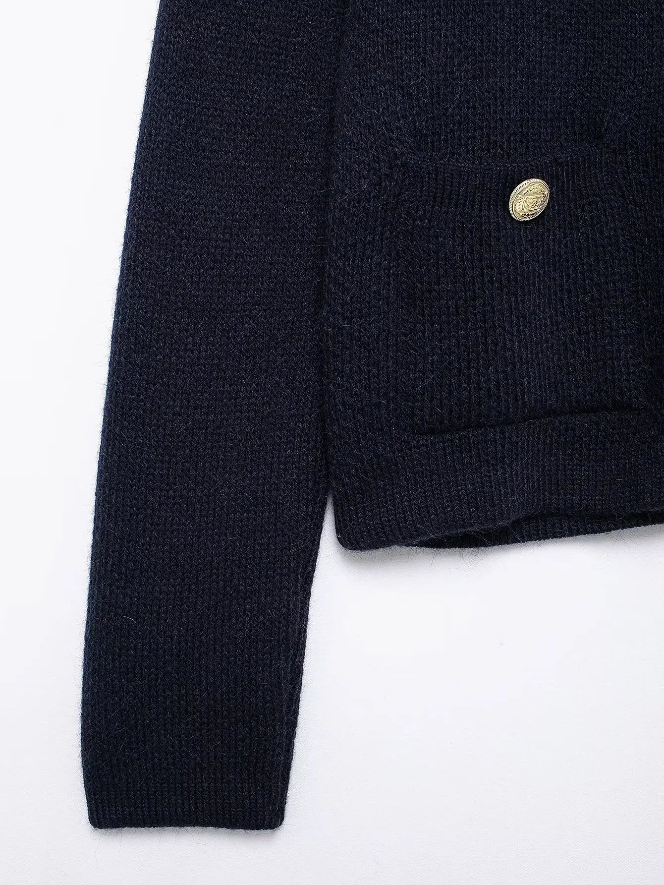 Winter Slim Knitted Cardigan with Button Details for Women