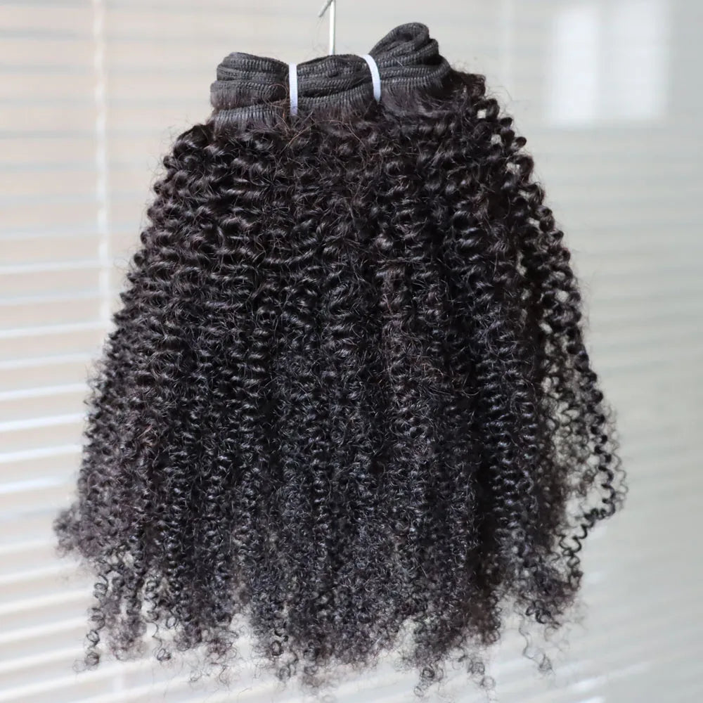 Tight Curly Virgin Human Hair Weave Bundles for Women