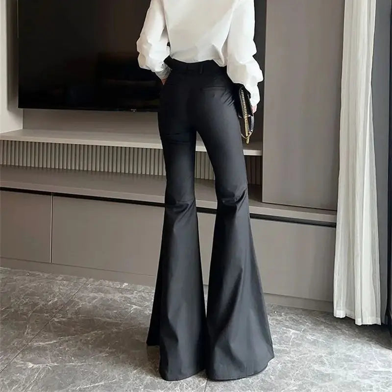 High Waist Bell Bottom Trousers
