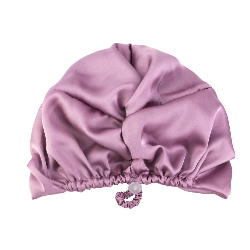 Soft Satin Sleep Turban Cap With Adjustable Fit for Women