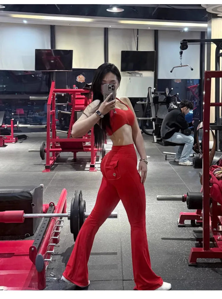 High Waist Push Up Workout Leggings With Pocket for Women