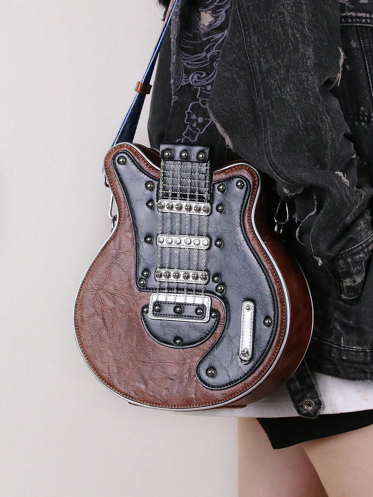 Y2K Guitar Shaped Crossbody Bag