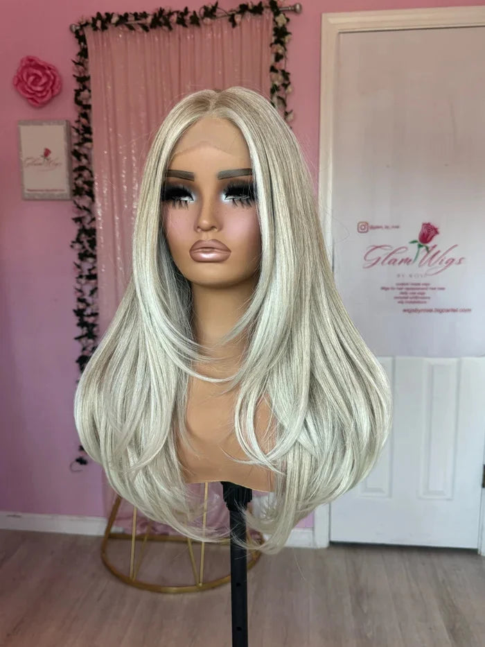 Ash Blonde Balayage Lace Front Wig