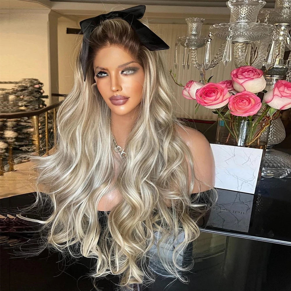 Long Wavy Synthetic Lace Front Wig