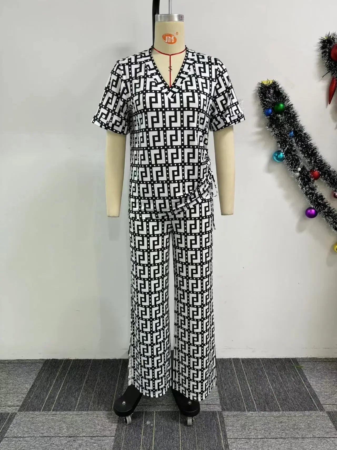 Printed Summer Two-Piece Pants Set