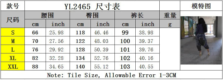 High Waist Patchwork Loose Fit Harem Jeans for Women