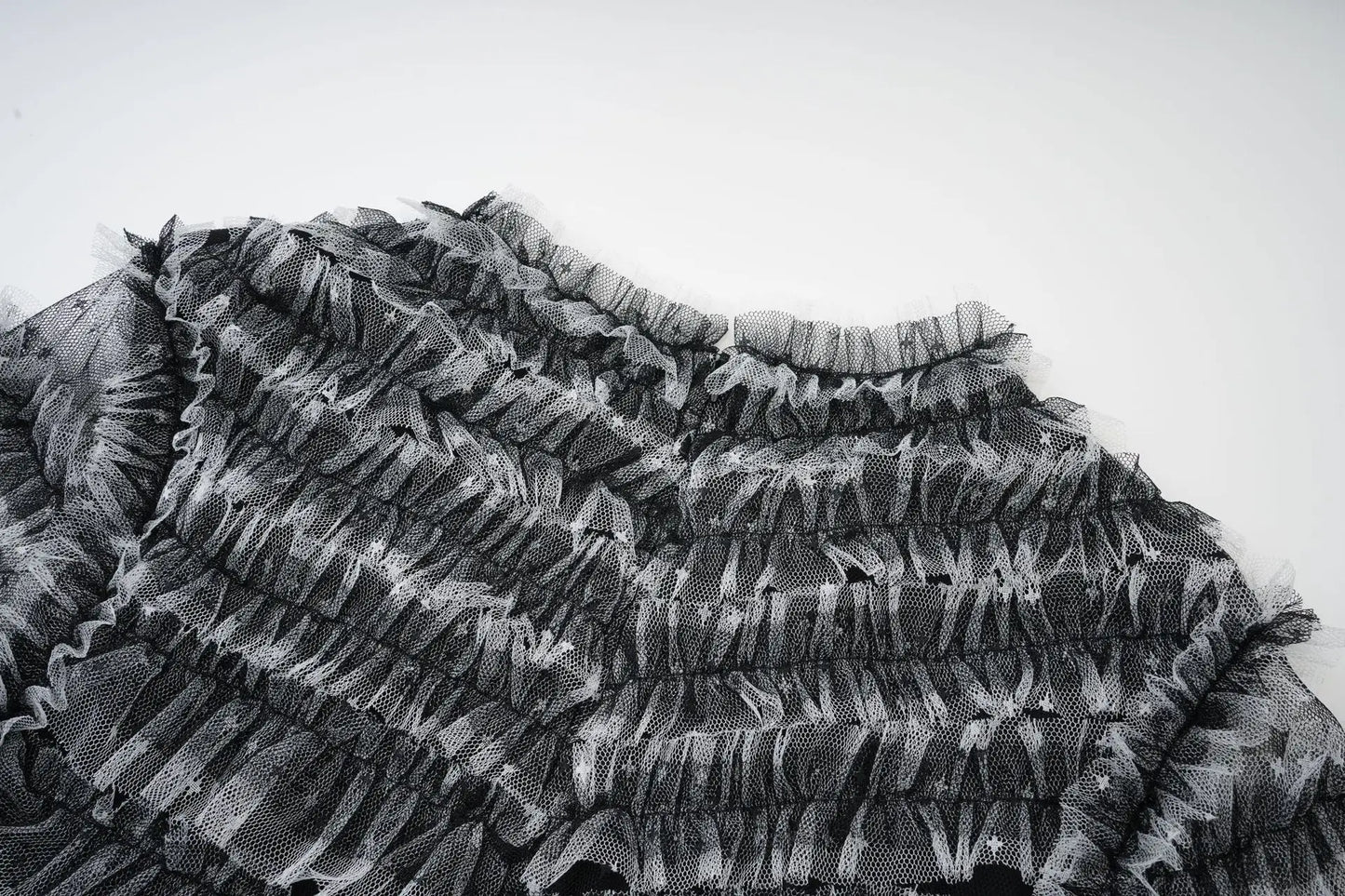 KUCLUT Fashion Women's Multi Layer Mesh Patchwork Dress Elegant Heavy Industry Evening Party Ruffled Short Sleeve Dresses YZJ28