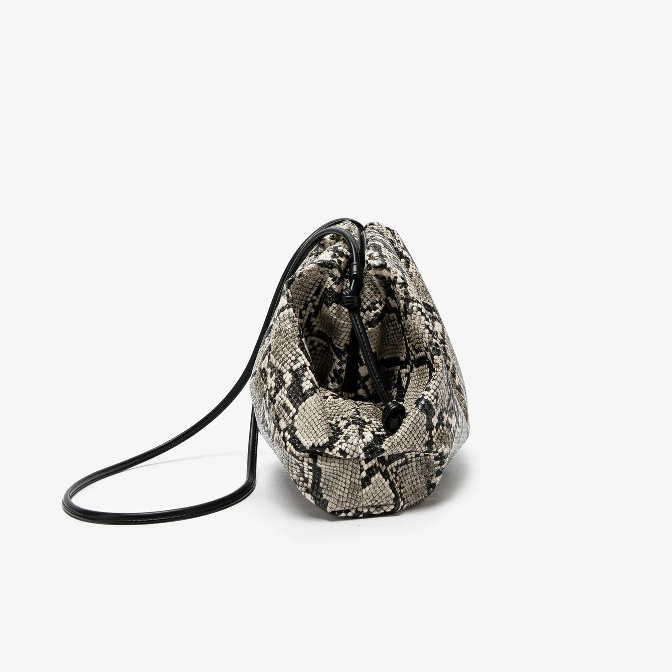Elegant Ruched Serpentine Dumpling Shoulder Bag for Women