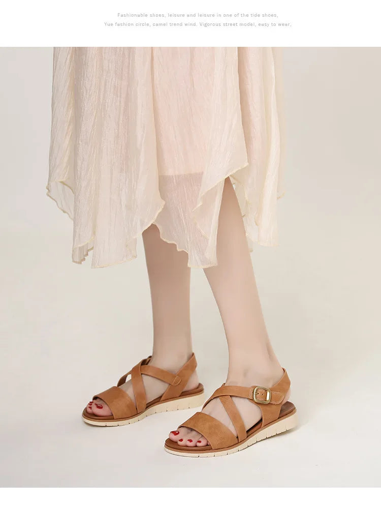 Summer Lightweight Single Strap Wedge Sandals for Women