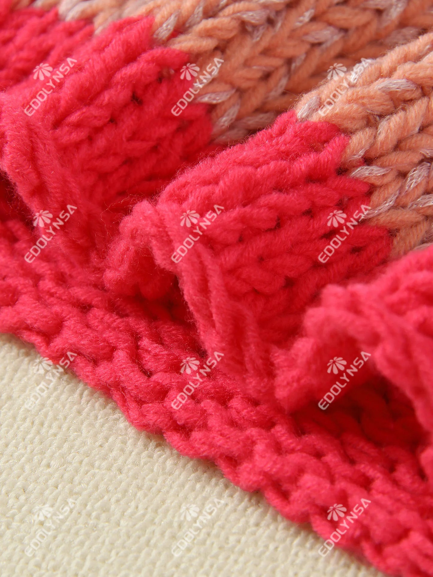 Boho Colorful Luxuriously Handknit Bell Sleeve Crochet Loose Kimono Cardigan 2024 Women Fall Winter Coat Beach Coverup Dress K12