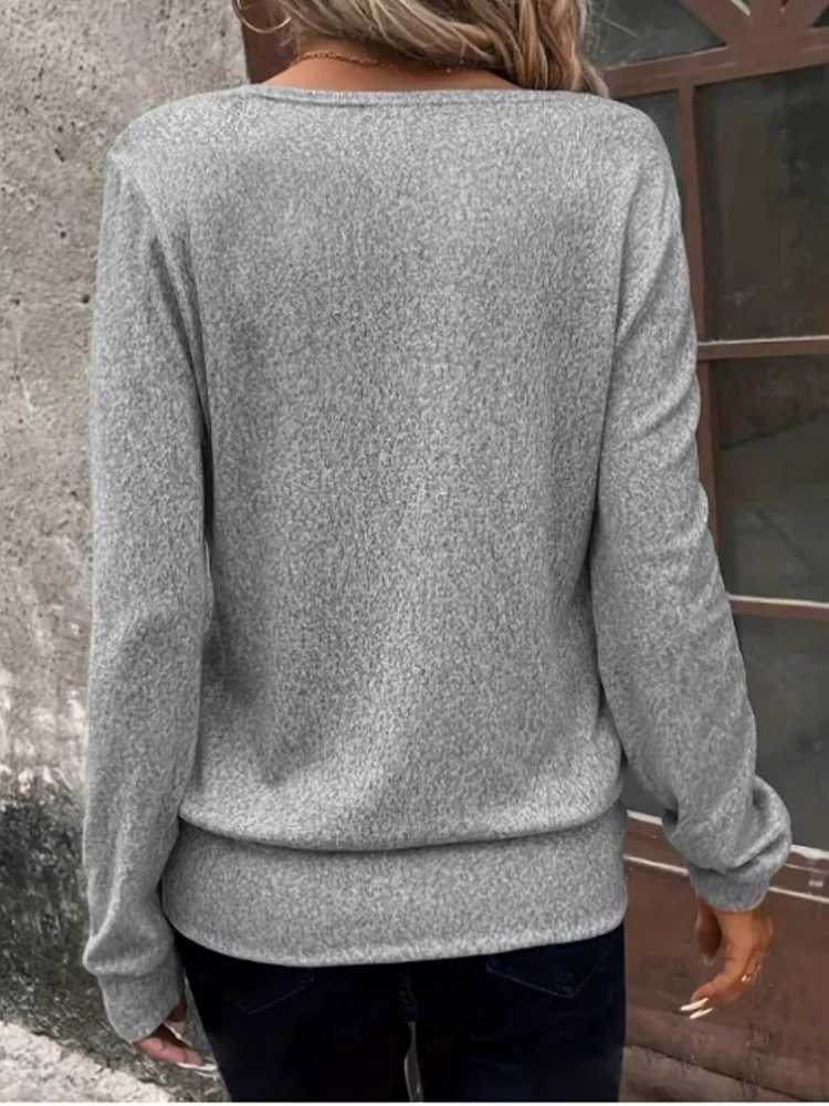 Square Neck Long Sleeve Tee Office