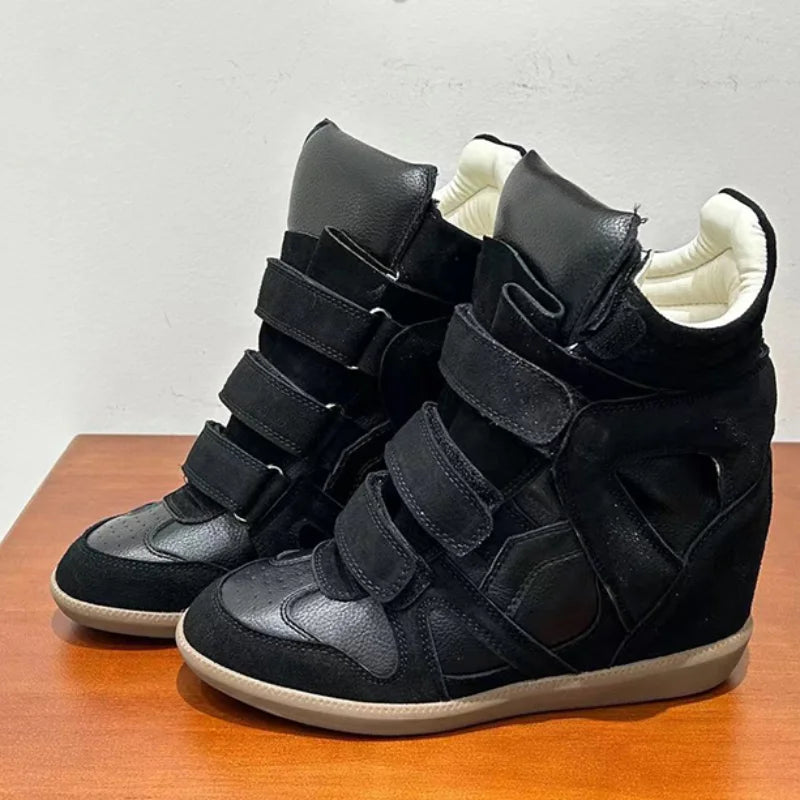 Thick-soled Casual Sneakers New Women's Versatile Fashion Casual Shoes Stylish Retro High-top Design Comfortable Sports Shoes