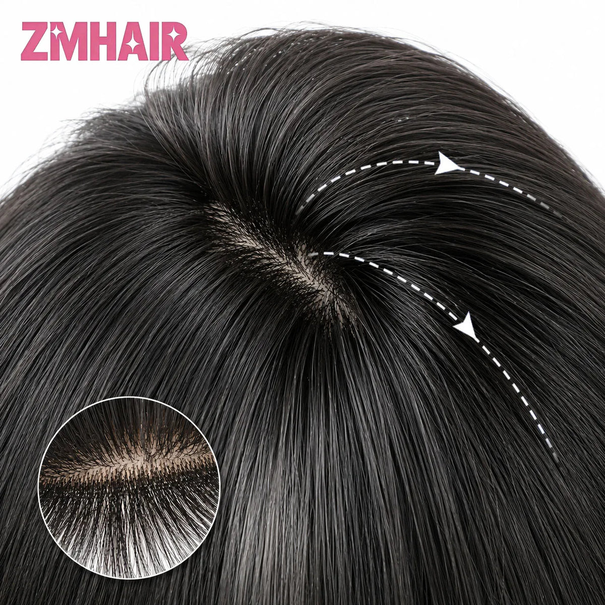 Soft Preplucked Straight Silk Base Human Hair Wig for Women
