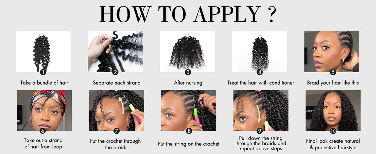 Deep Wave Human Hair Braiding Extensions for Women