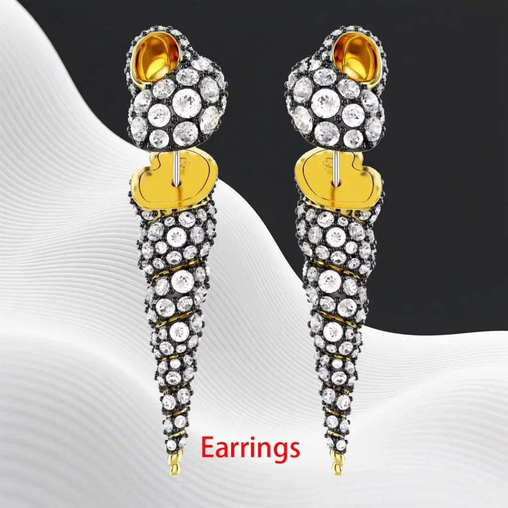 Crystal Necklace And Earrings Set