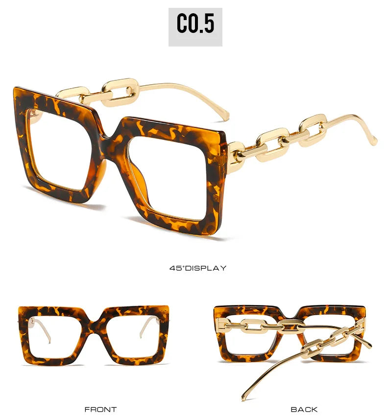 Oversized Square Blue Light Reading Glasses for Women