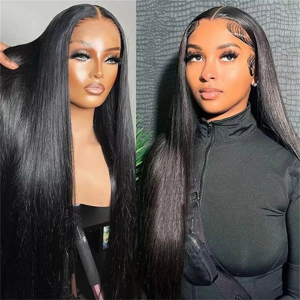 Straight Human Hair Wigs Glueless Wig Human Hair Ready To Wear 5X5 HD Lace Human Hair Lace Front Wig Brazilian Wig On Sale