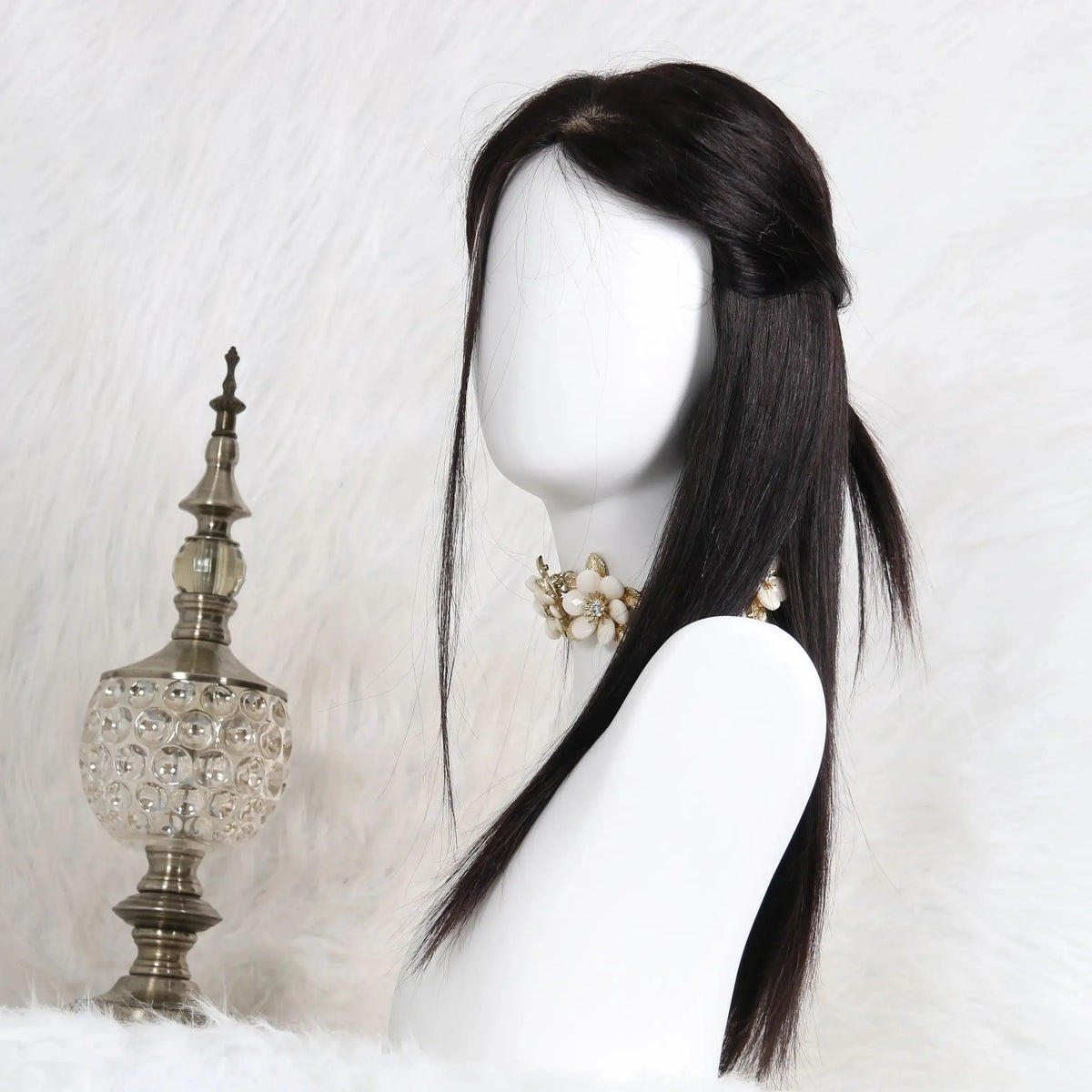 Lightweight Straight Silk Base Lace Front Wig for Women