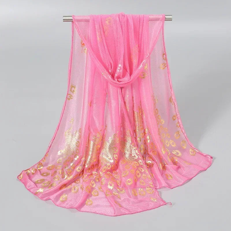 Oversized Chiffon Sun Protection Beach Wrap Scarf for Women