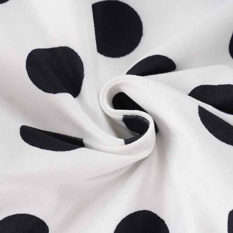 Mesh Letter Print See Through Polka Dot Two Piece Set for Women