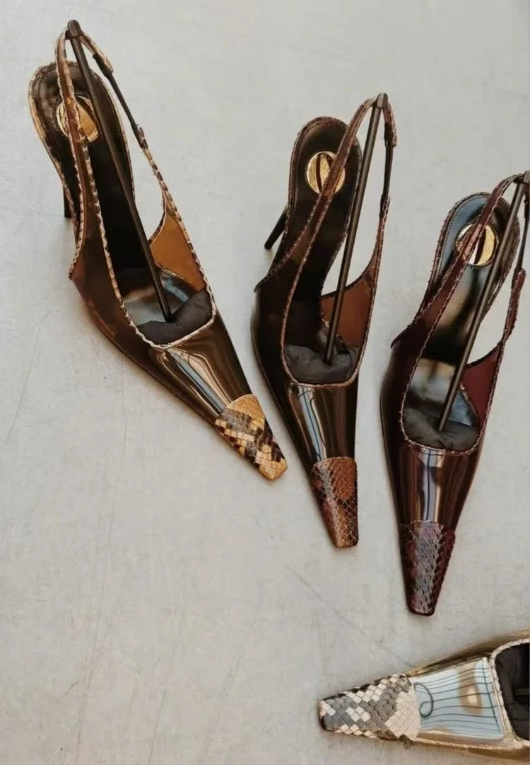 Diamond Strap Stiletto High Heel Sandals for Women