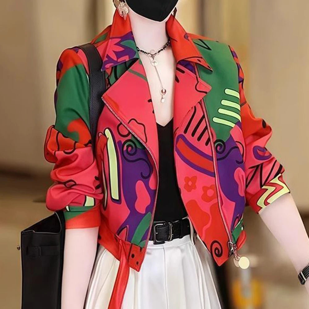 Casual Lightweight Zip Up Short Jacket With Pockets for Women