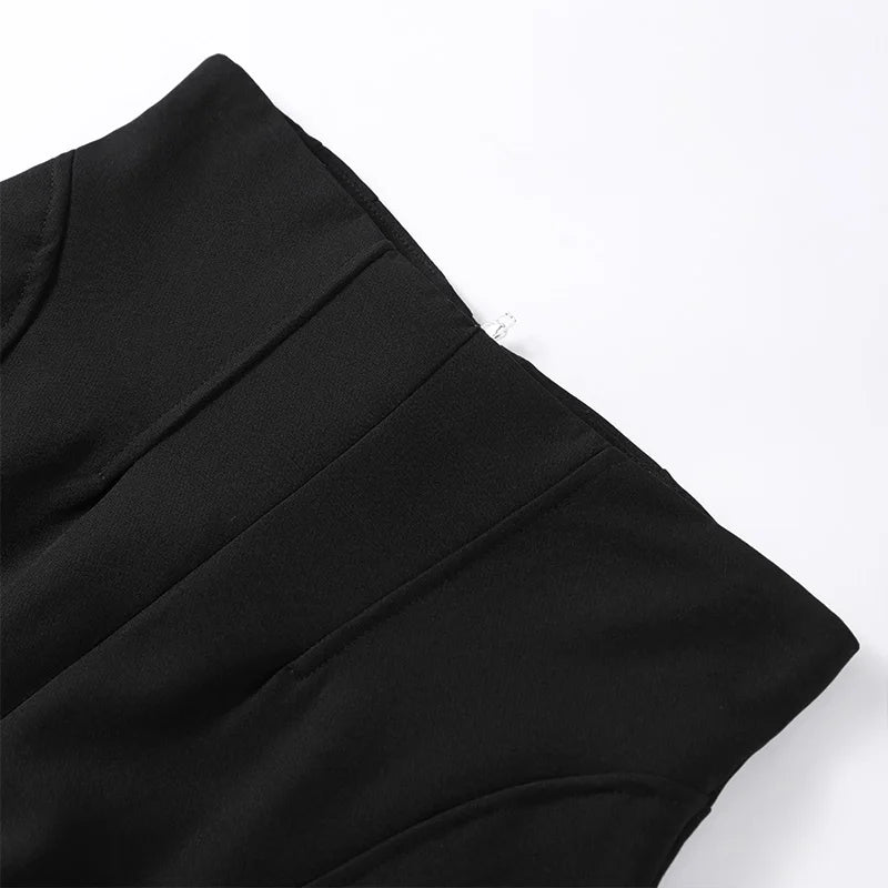 Women's Pant Set Office Elegant V-neck Full Sleeve Blazers High Waist Straight Pants Female Sets 2026 New Winter Woman Outfits