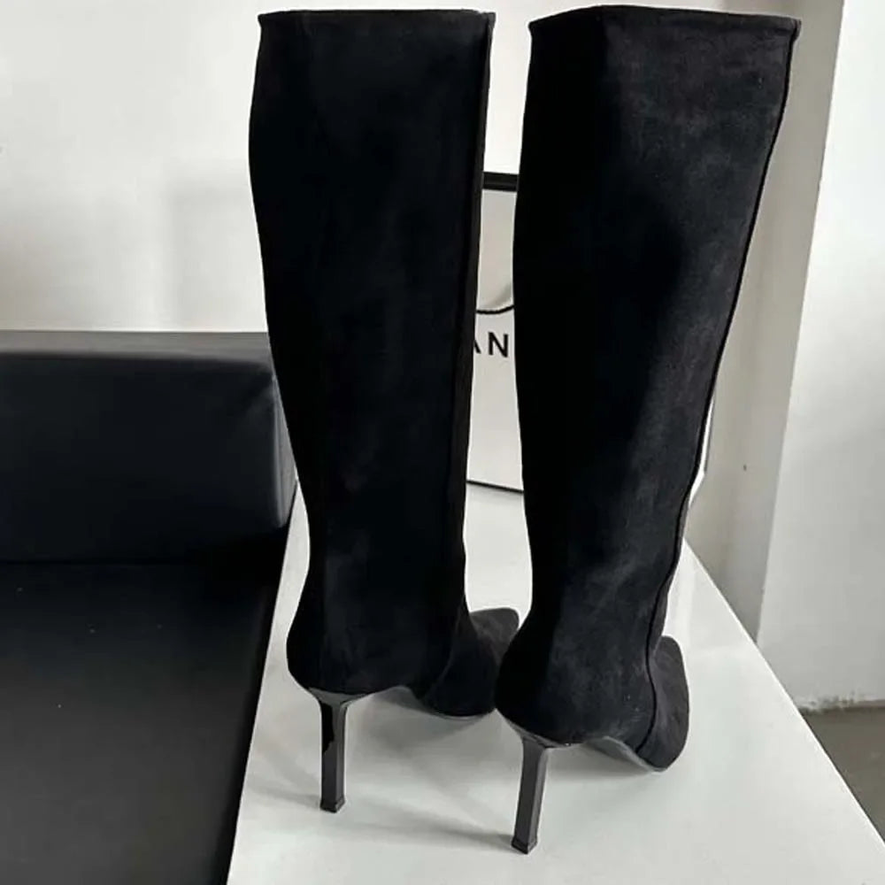 Pointed Toe Knee High Sock Boots