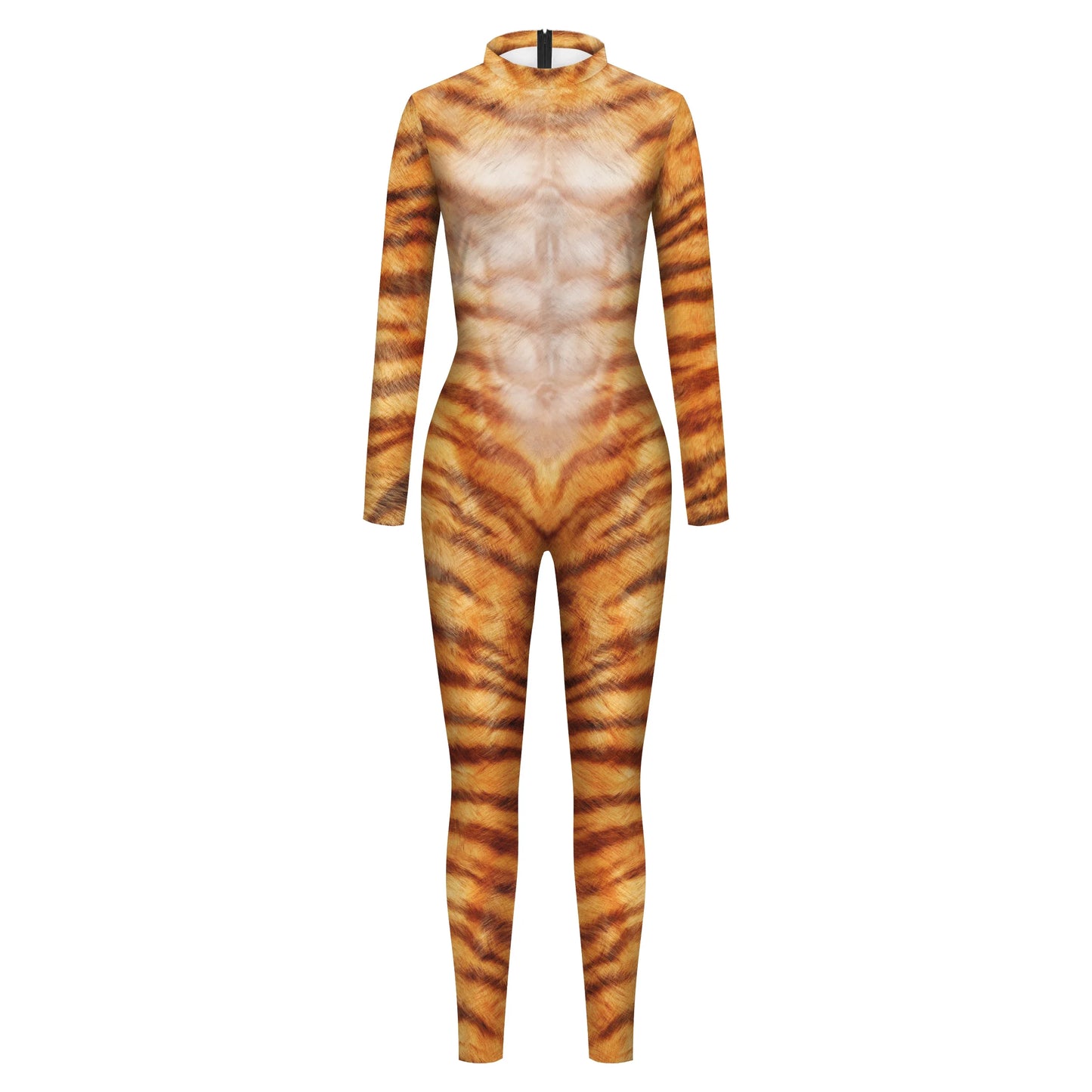 Vivid Animal Print Allover Zentai Bodysuit for Women