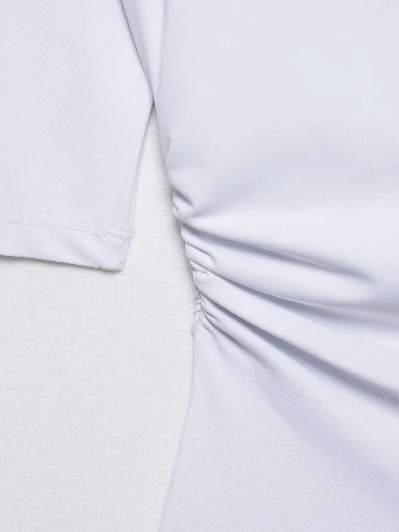 Chic Asymmetrical Wrinkled One-Shoulder Top for Women