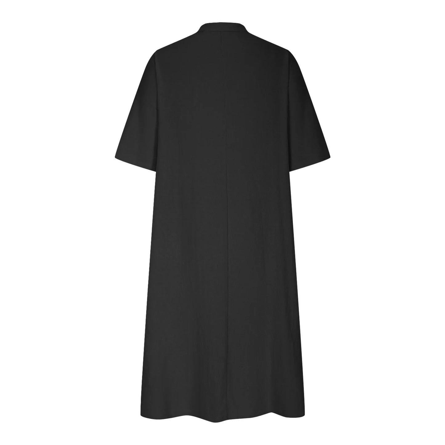 Elegant Casual Short Sleeve Solid Midi Dress for Women