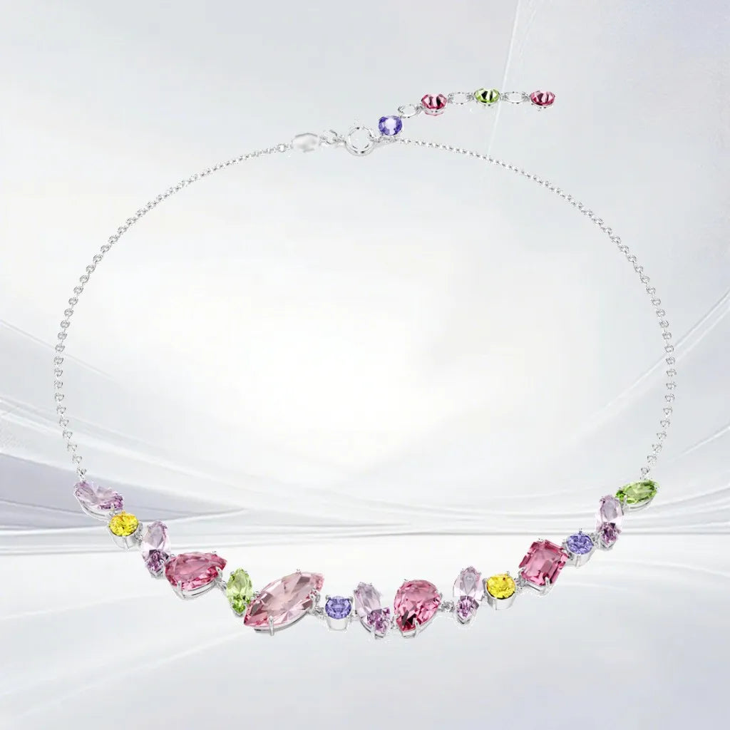 Gold Plated Mixed Cut Crystal Jewelry Set for Women