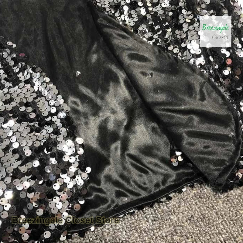 Elegant French Style Short Sequined Jacket For Women