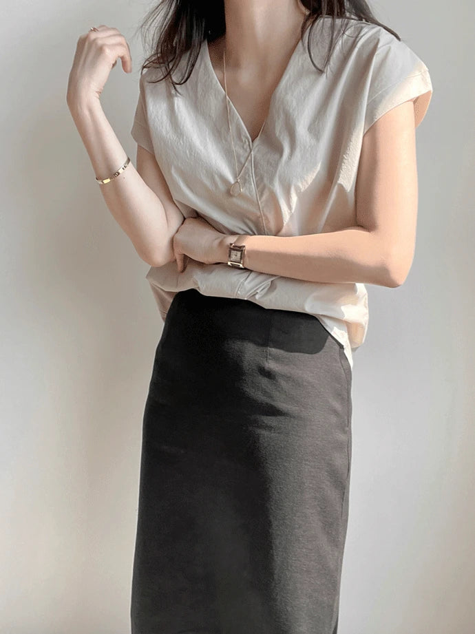 Shirts & Blouses For Women Half Sleeve Summer Loose Button Up Woman Top V Neck Simple Cheap Stylish Offer Aesthetic Hot Xl S Xxl