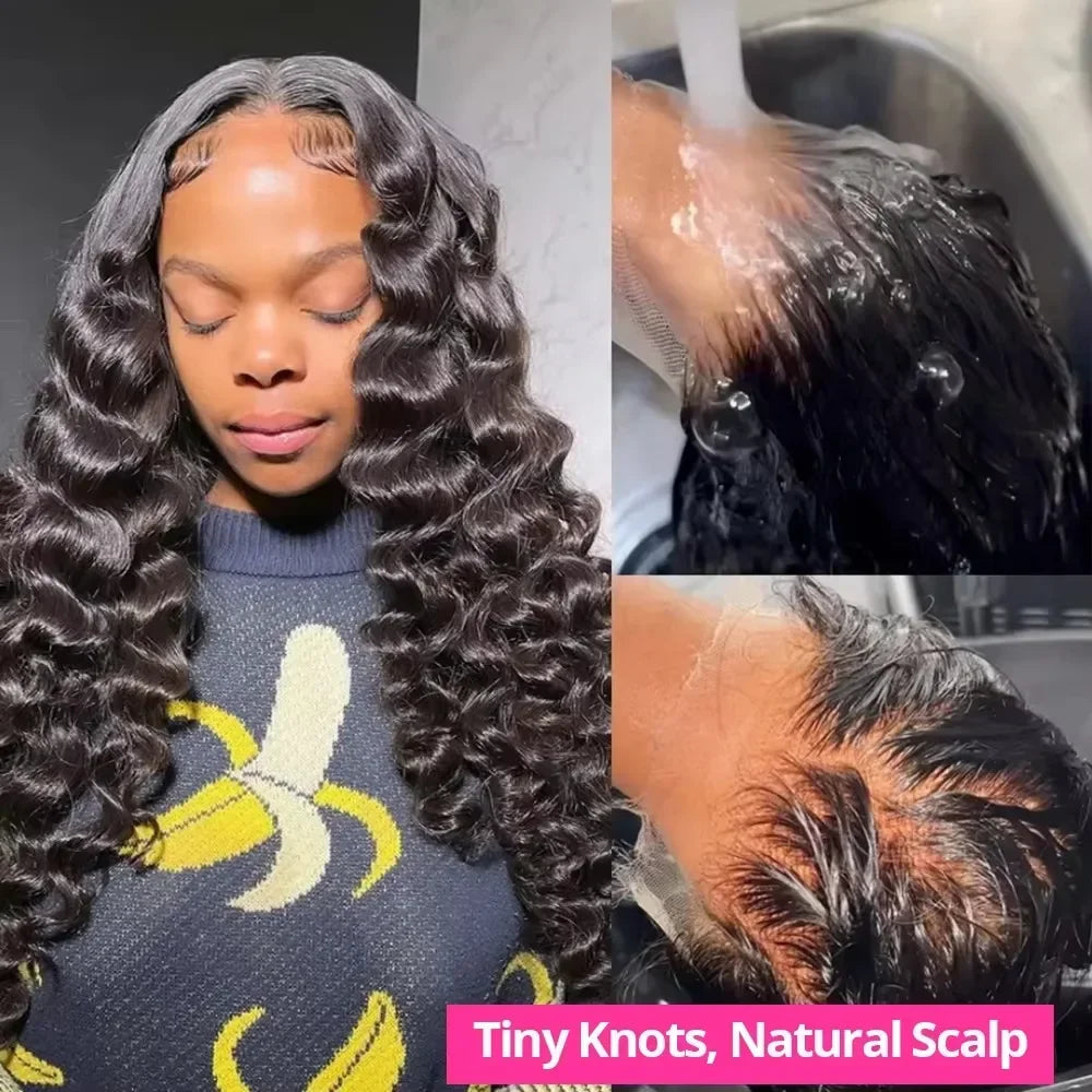 Premium Remy Brazilian Deep Wave Lace Front Wig for Women