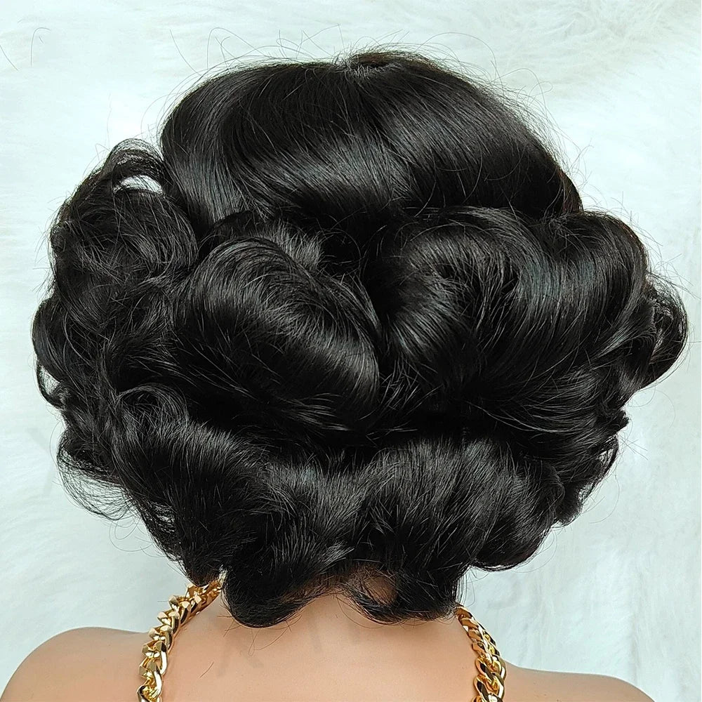 Burgundy Highlight Body Wave Lace Front Human Hair Wig for Women