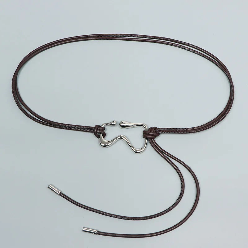 Fashion Braided Gold Knot Waist Chain Belt for Women