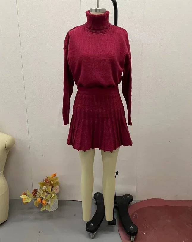 Cotton Linen Pleated Skirt Set