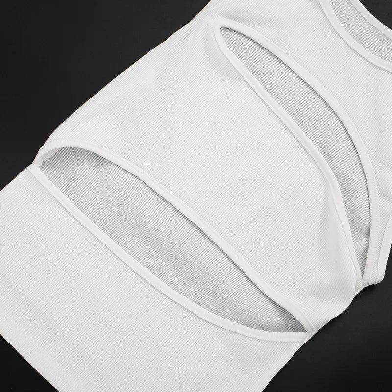 Hollow-Out Patchwork Crop Top and Shorts Set for Women