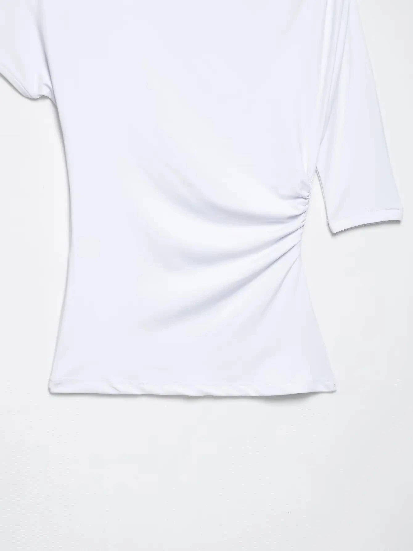 Chic Asymmetrical Wrinkled One-Shoulder Top for Women