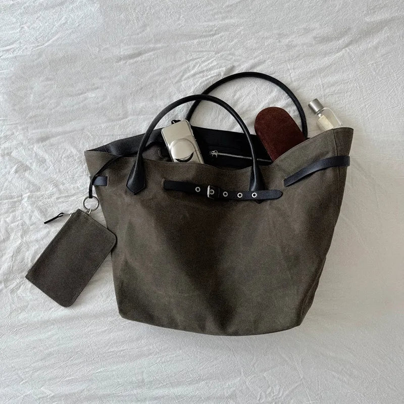 New lazy style high-end niche design,casual belt buckle armpit bag tote bag, large bag